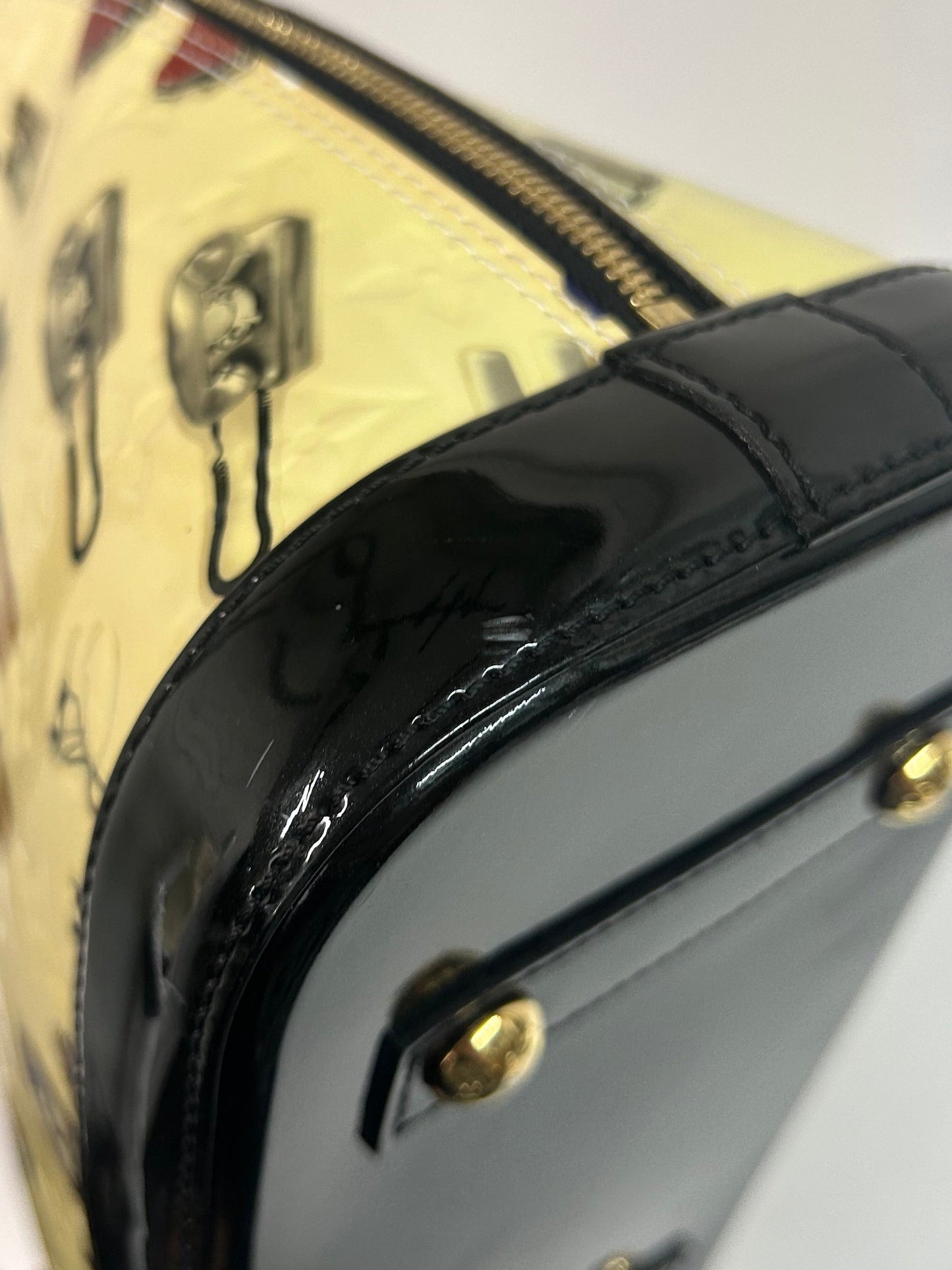 Louis Vuitton ‘Stickers’ Vernis Monogram Patent Leather Alma PM