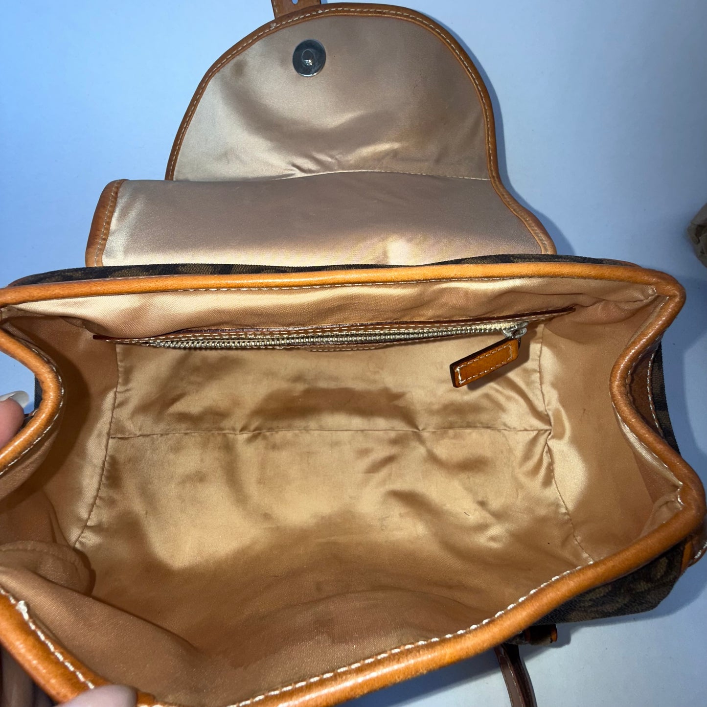 Christian Dior Brown Trotter Romantique Shoulder Bag w/ Lock