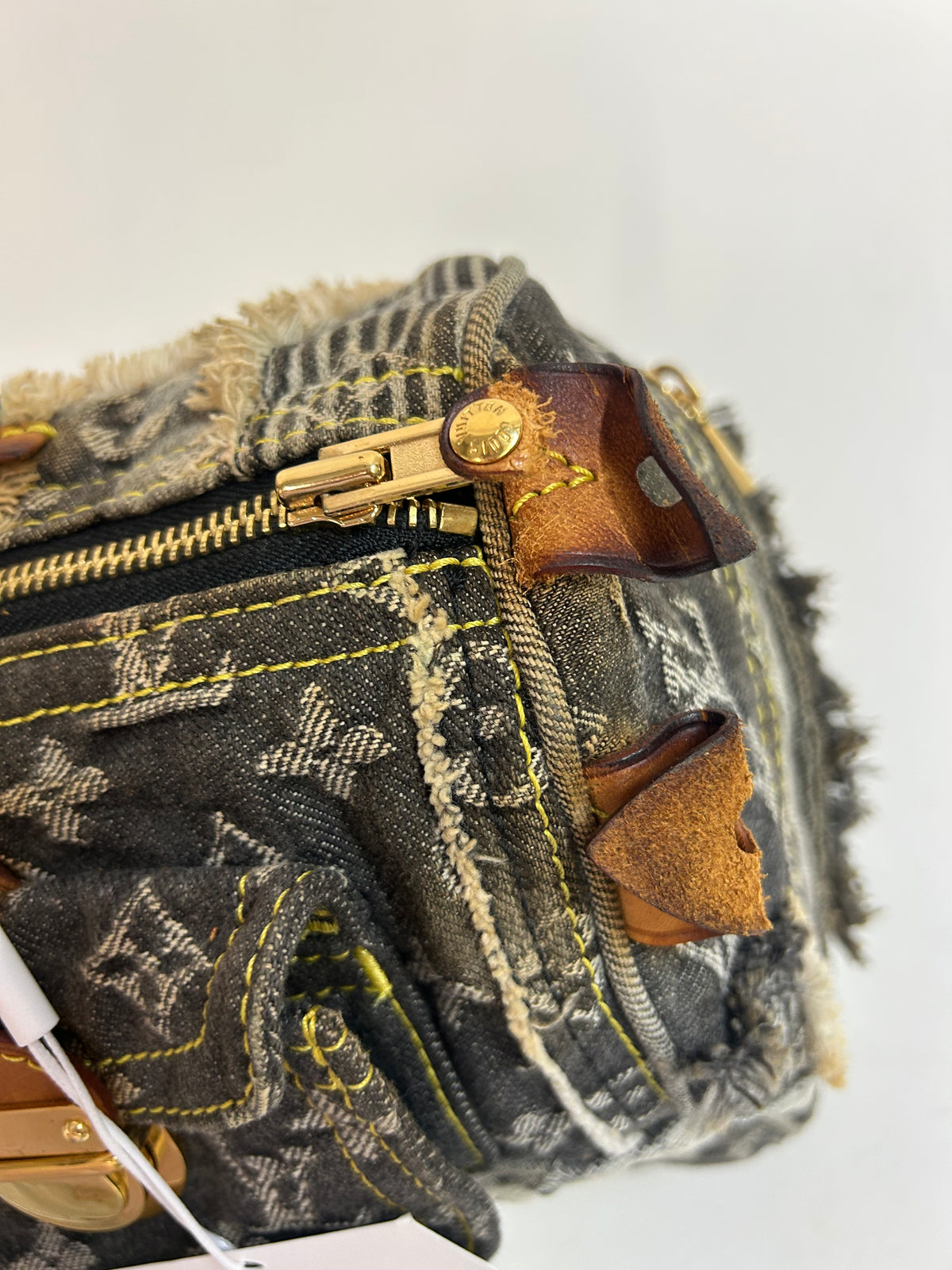 Louis Vuitton Black Denim Monogram Patchwork Bowler Bag
