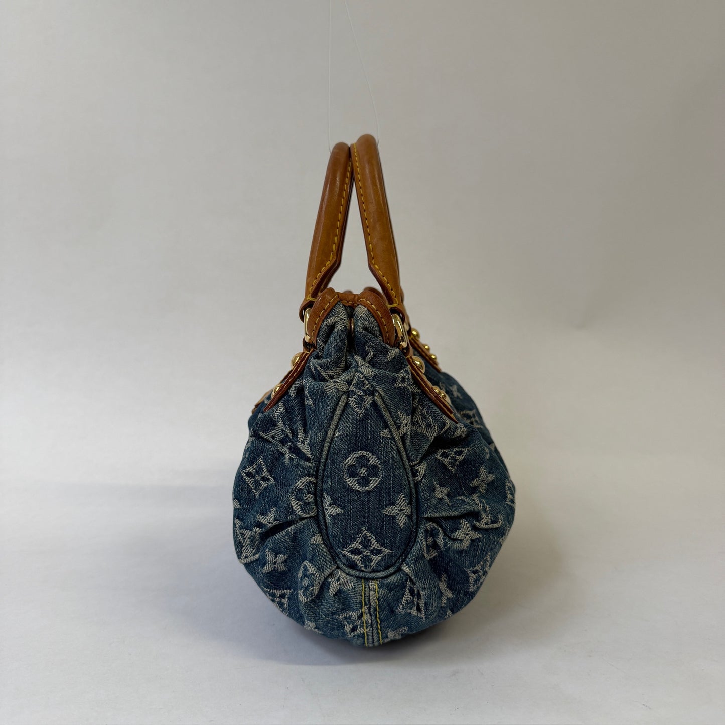Louis Vuitton Denim Monogram Mini Pleaty Shoulder Bag