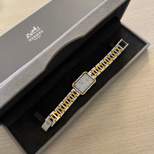 Hermes Unisex Two-Tone White Dial Croisiere Watch