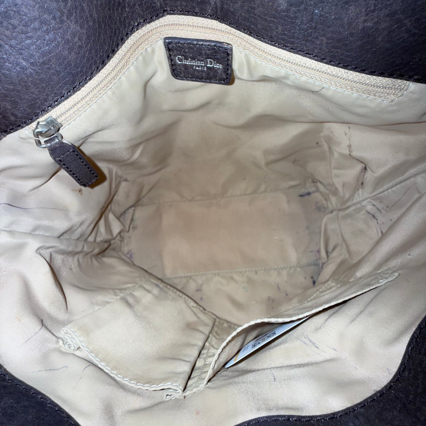 Christian Dior Brown Oblique Monogram Shoulder Tote