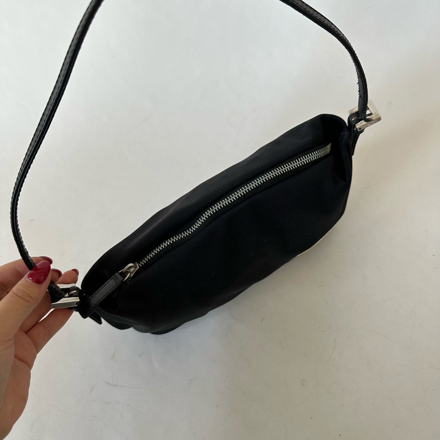 Fendi Black Neoprene Shoulder Bag