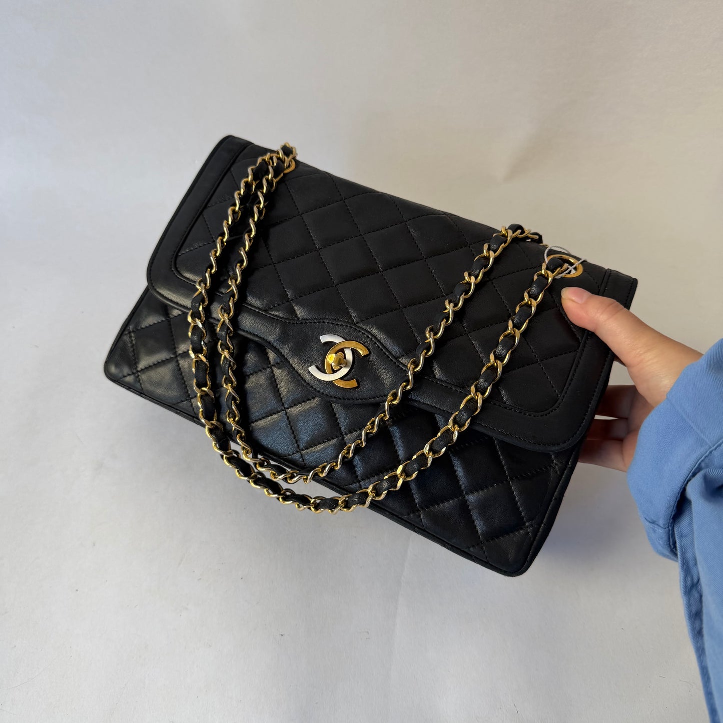Chanel 1969 Paris Exclusive Two Tone Classic Double Flap