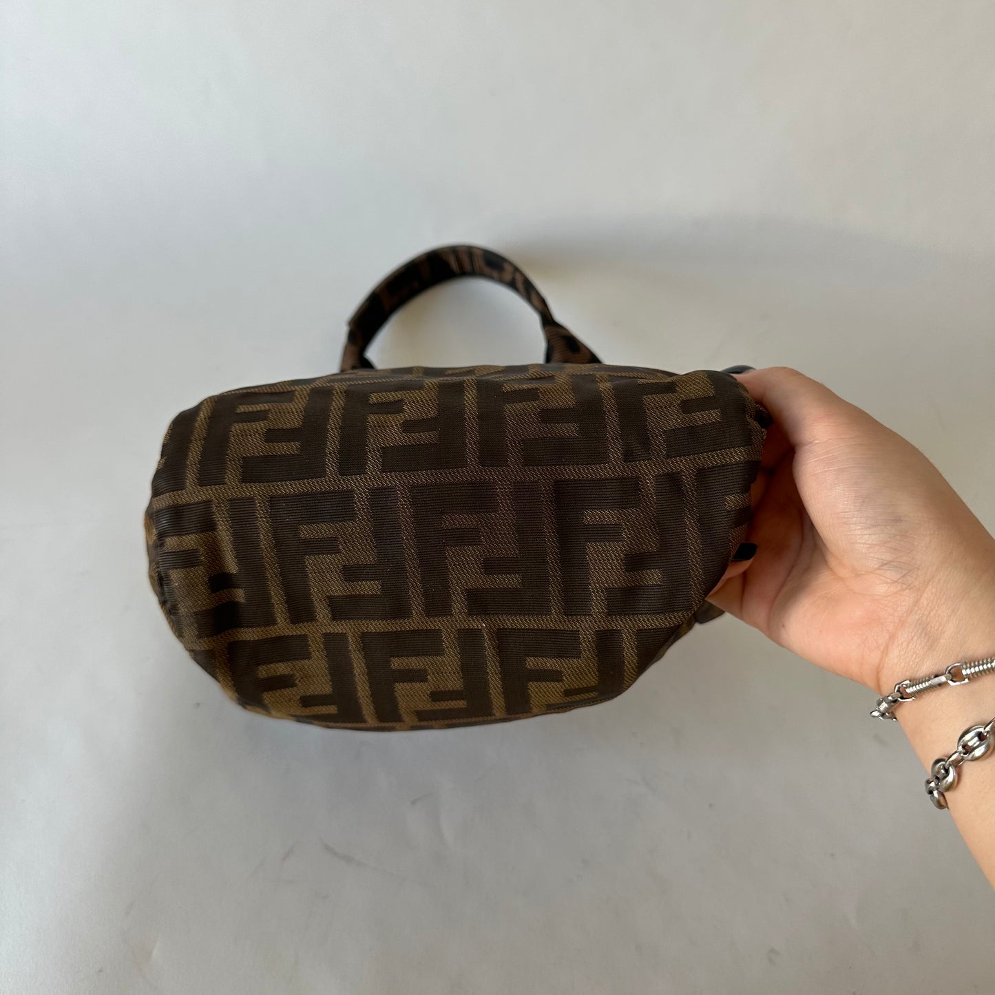 Fendi Brown Zucca Monogram Mini Tote Bag