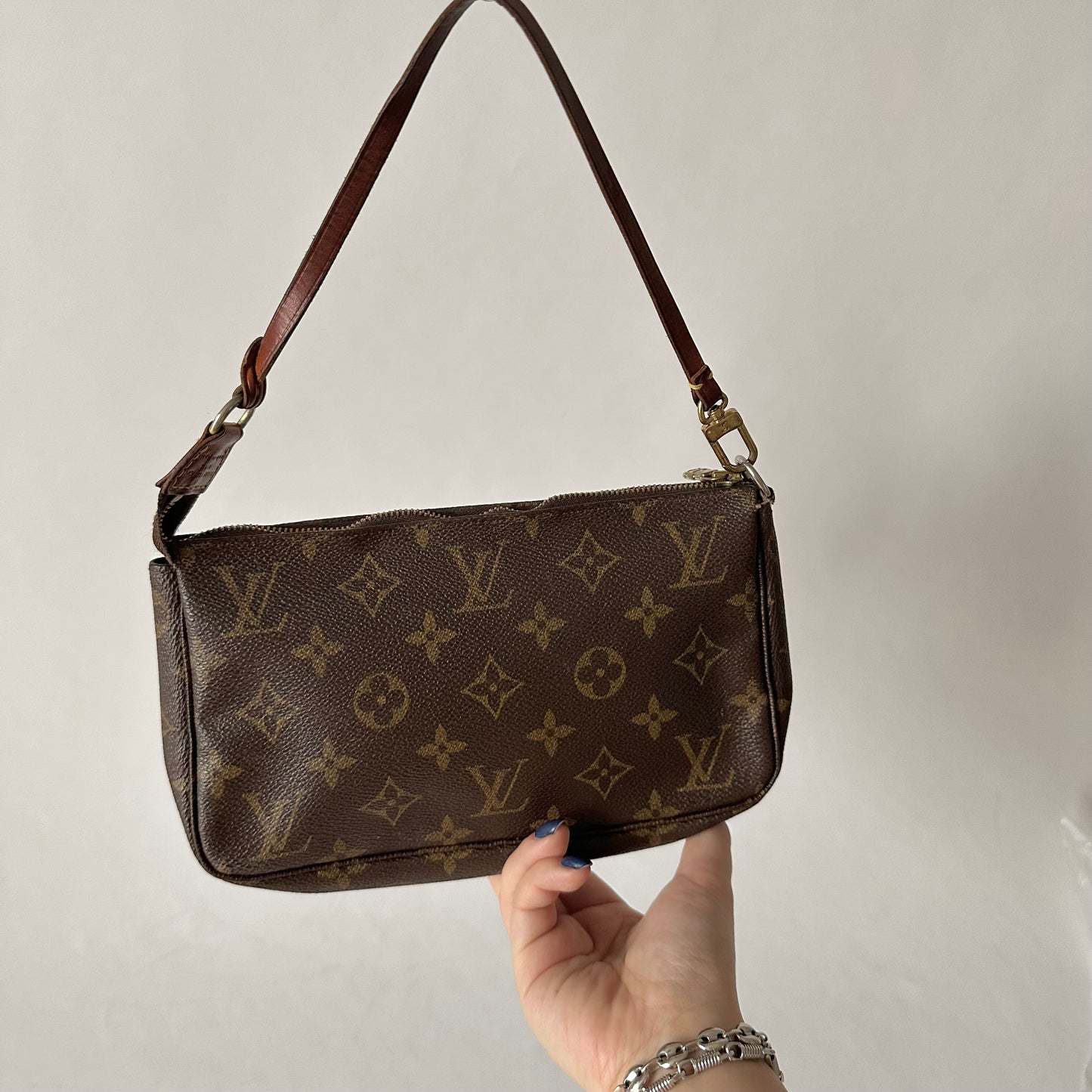 Louis Vuitton Brown Monogram Classic Pochette Accessories Bag
