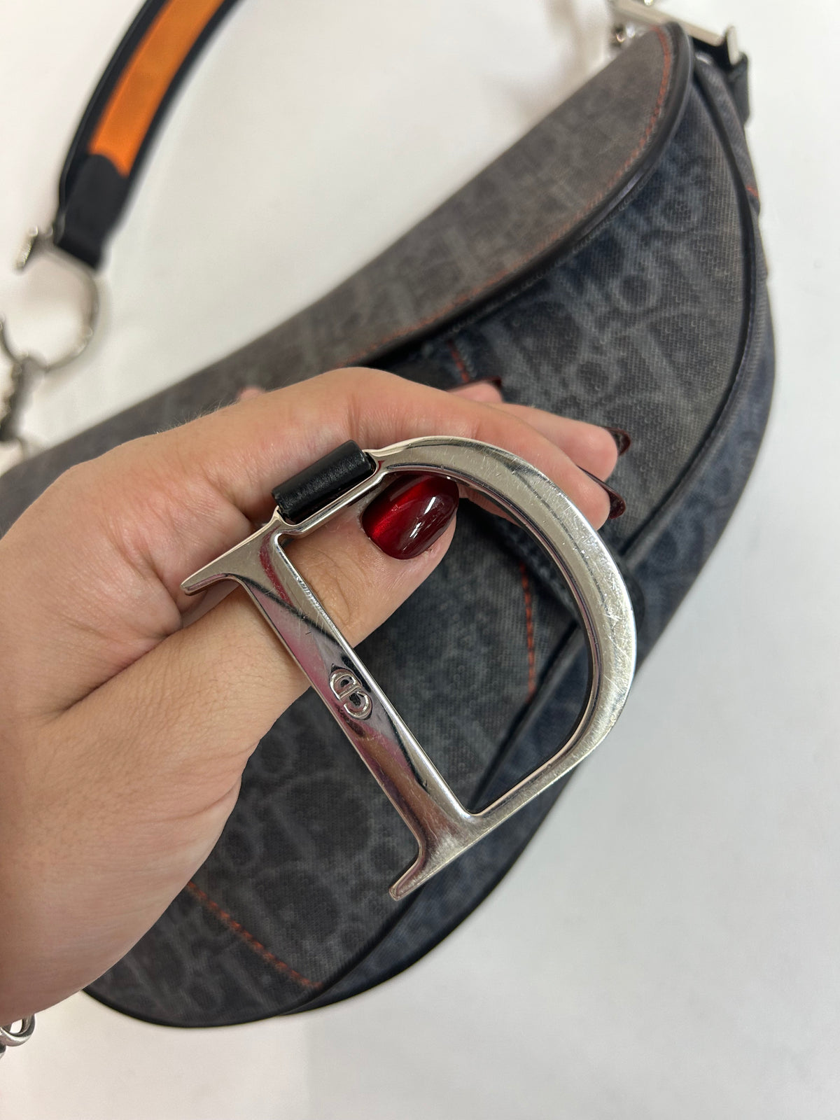 Christian Dior Denim Monogram Flight Saddle