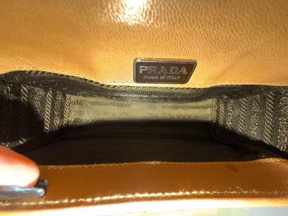 Prada Ponyhair Brown Mini Top Handle