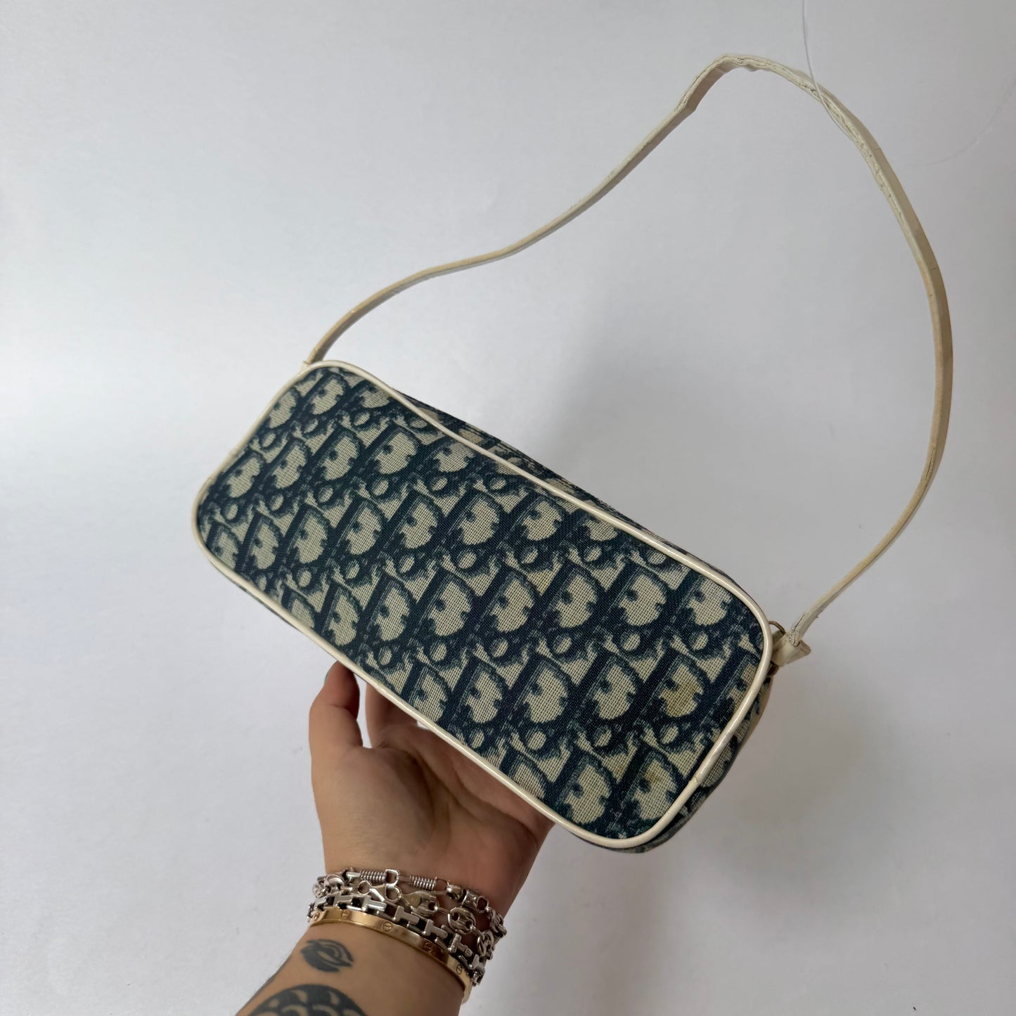 Christian Dior Blue Trotter #1 Pochette Shoulder Bag
