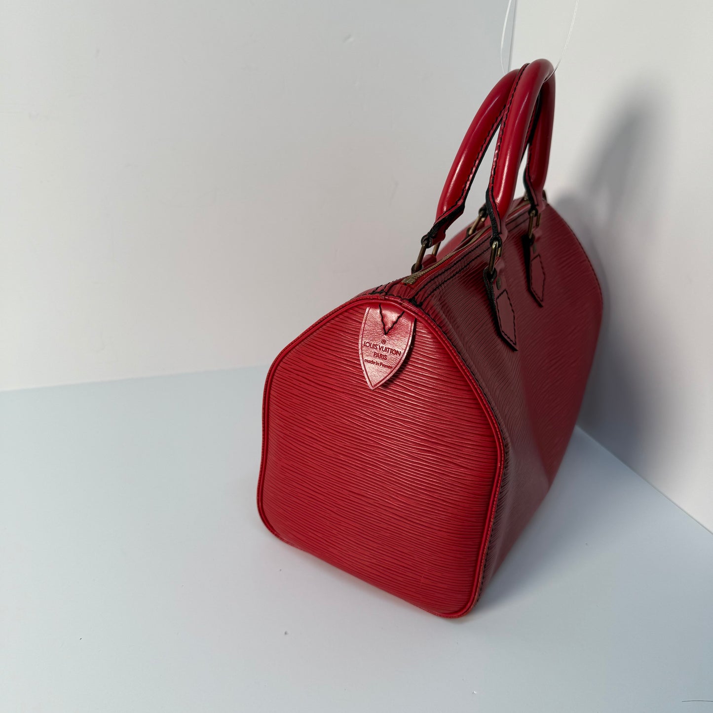 Louis Vuitton Red Epi Leather Speedy 25 Boston Bag