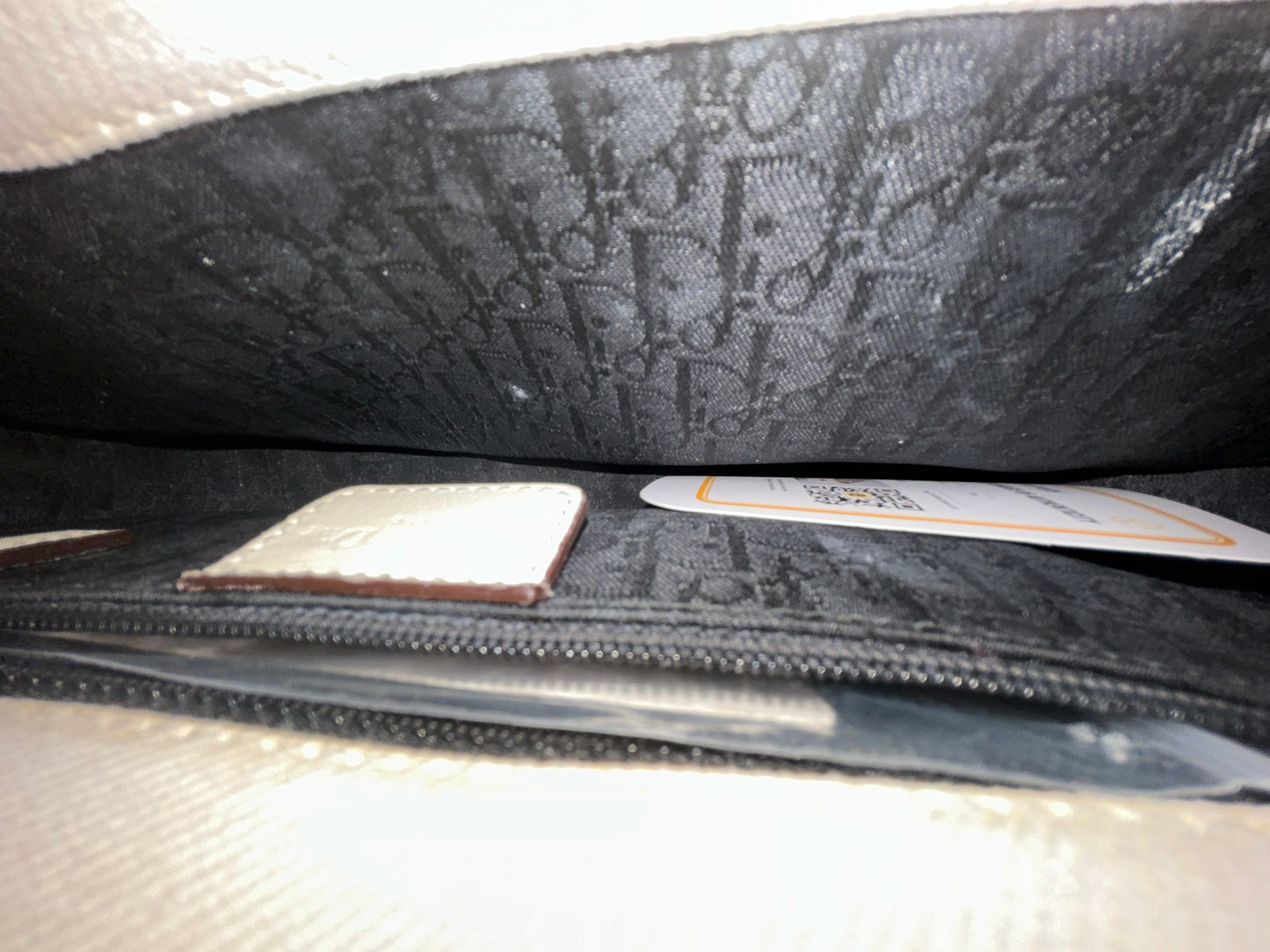 Christian Dior White Python Columbus Shoulder Bag