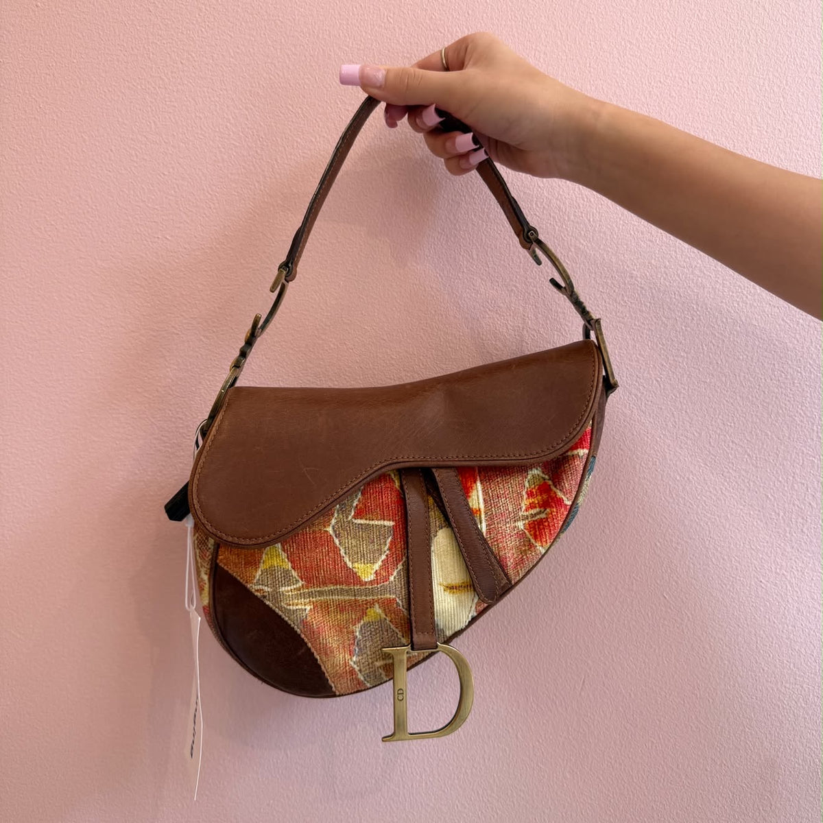 Christian Dior Impression Kilim Tapestry Saddle Bag