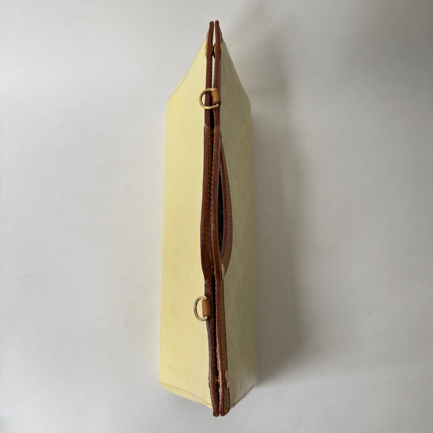 Louis Vuitton Yellow Vernis Roxbury Hand Bag