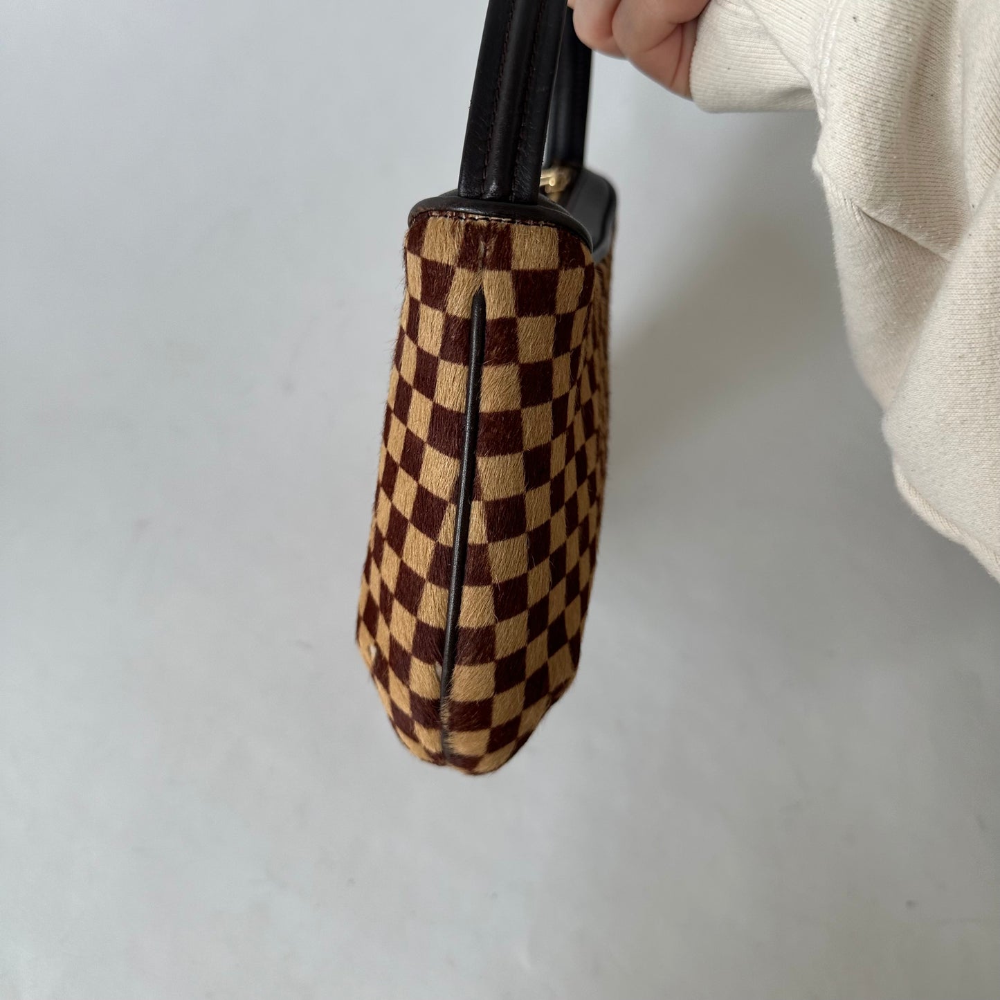 Louis Vuitton 2000 Brown Damier Pony Hair Sauvage Tigre