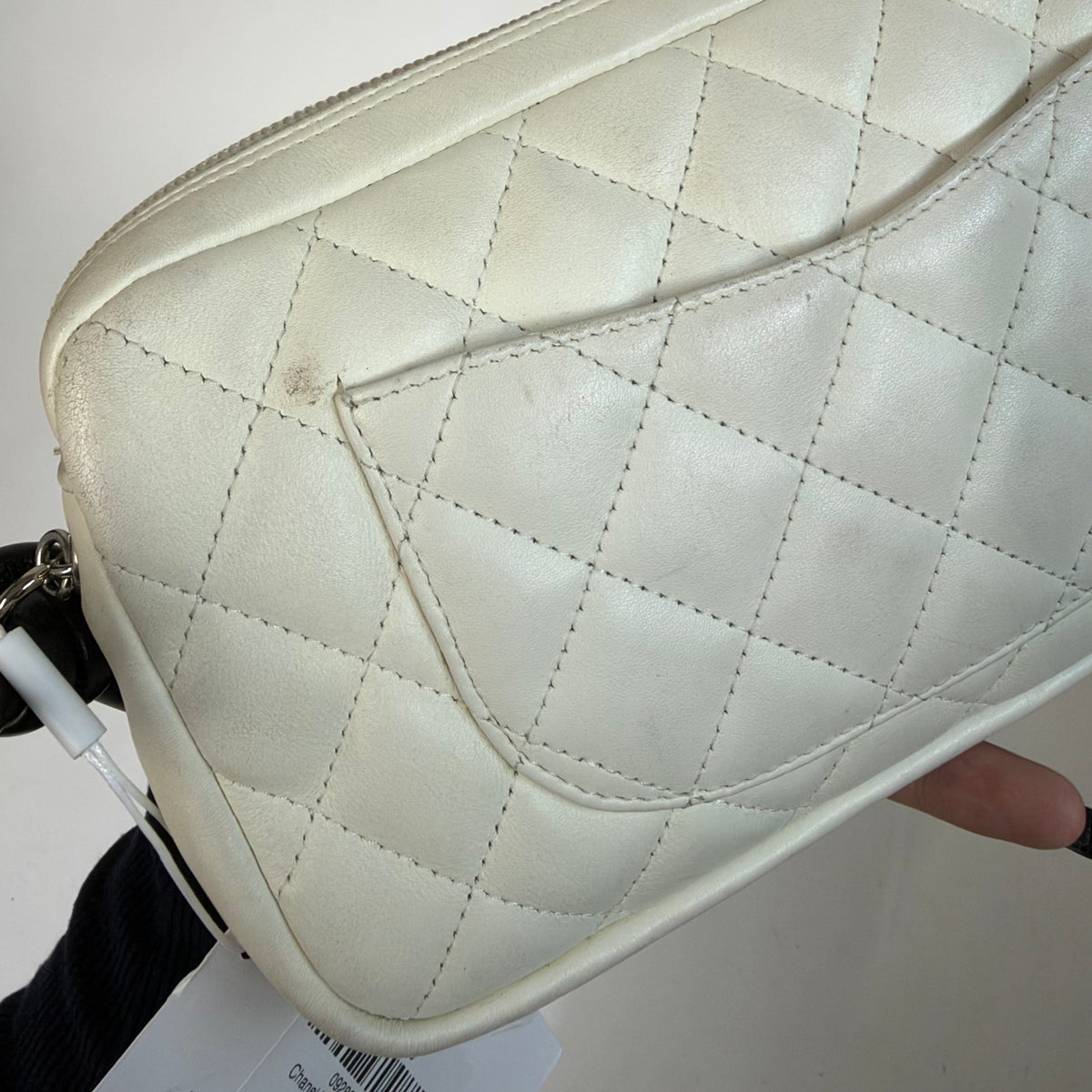 Chanel White Cambon Python Pochette