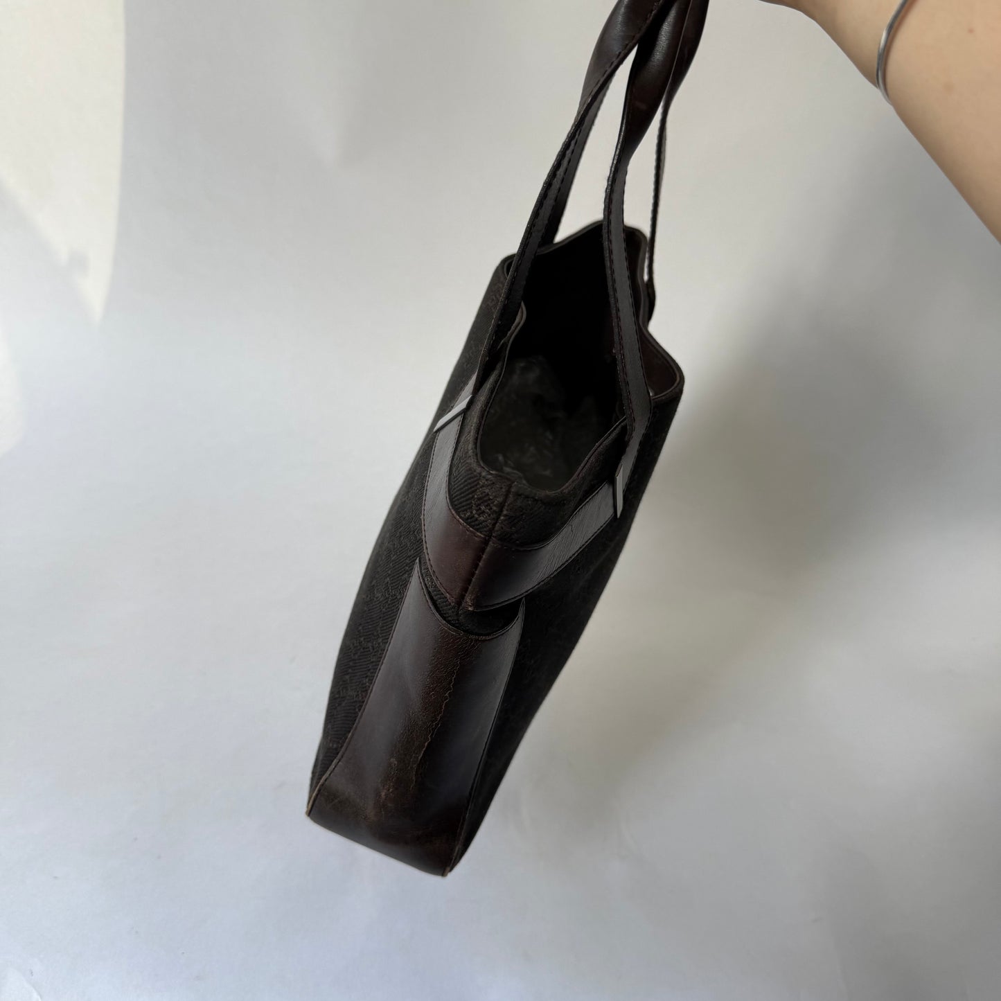 Gucci Brown GG Monogram Canvas Shoulder Bag