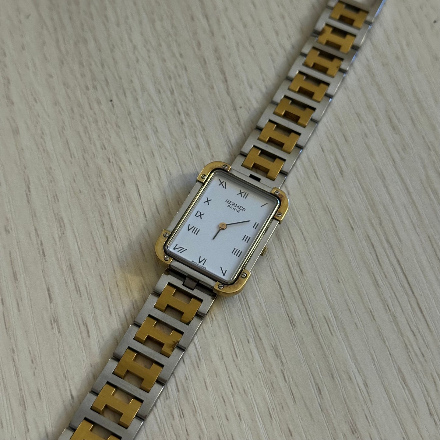 Hermes Unisex Two-Tone White Dial Croisiere Watch