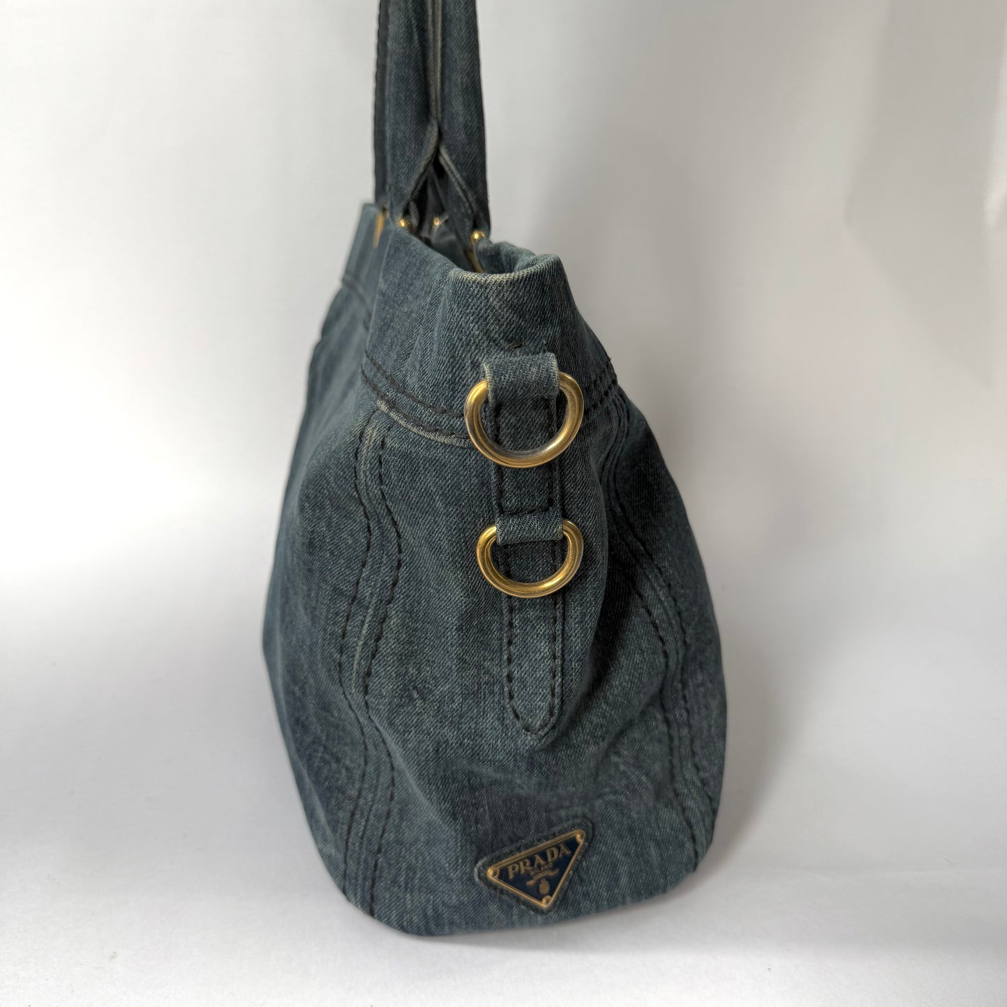 Prada Dark Denim Tote Bag