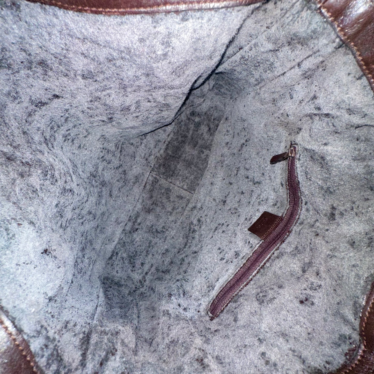 Gucci Brown Bamboo Handle Leather Tote Bag