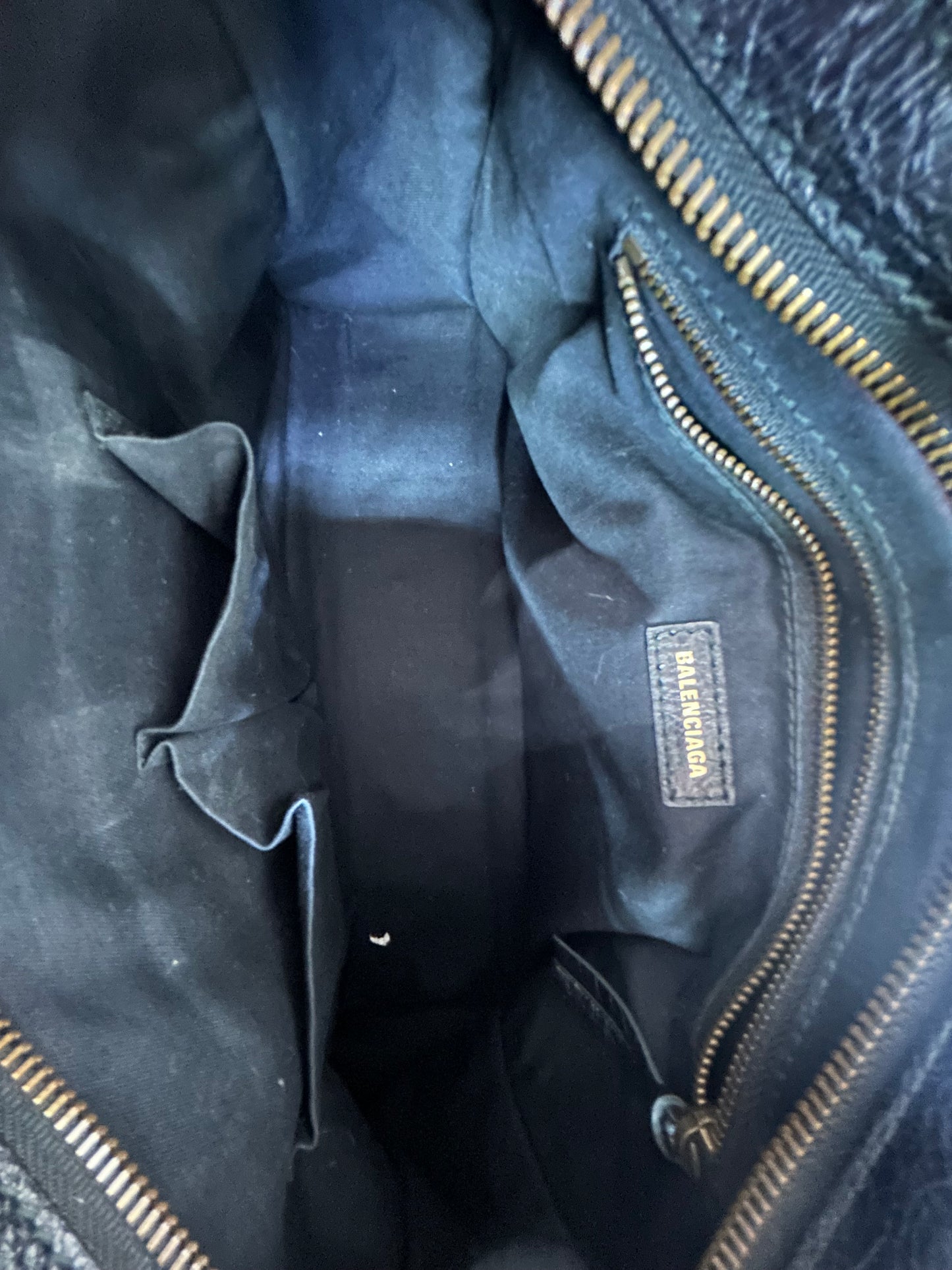 Balenciaga Black Leather City Bag Black HW
