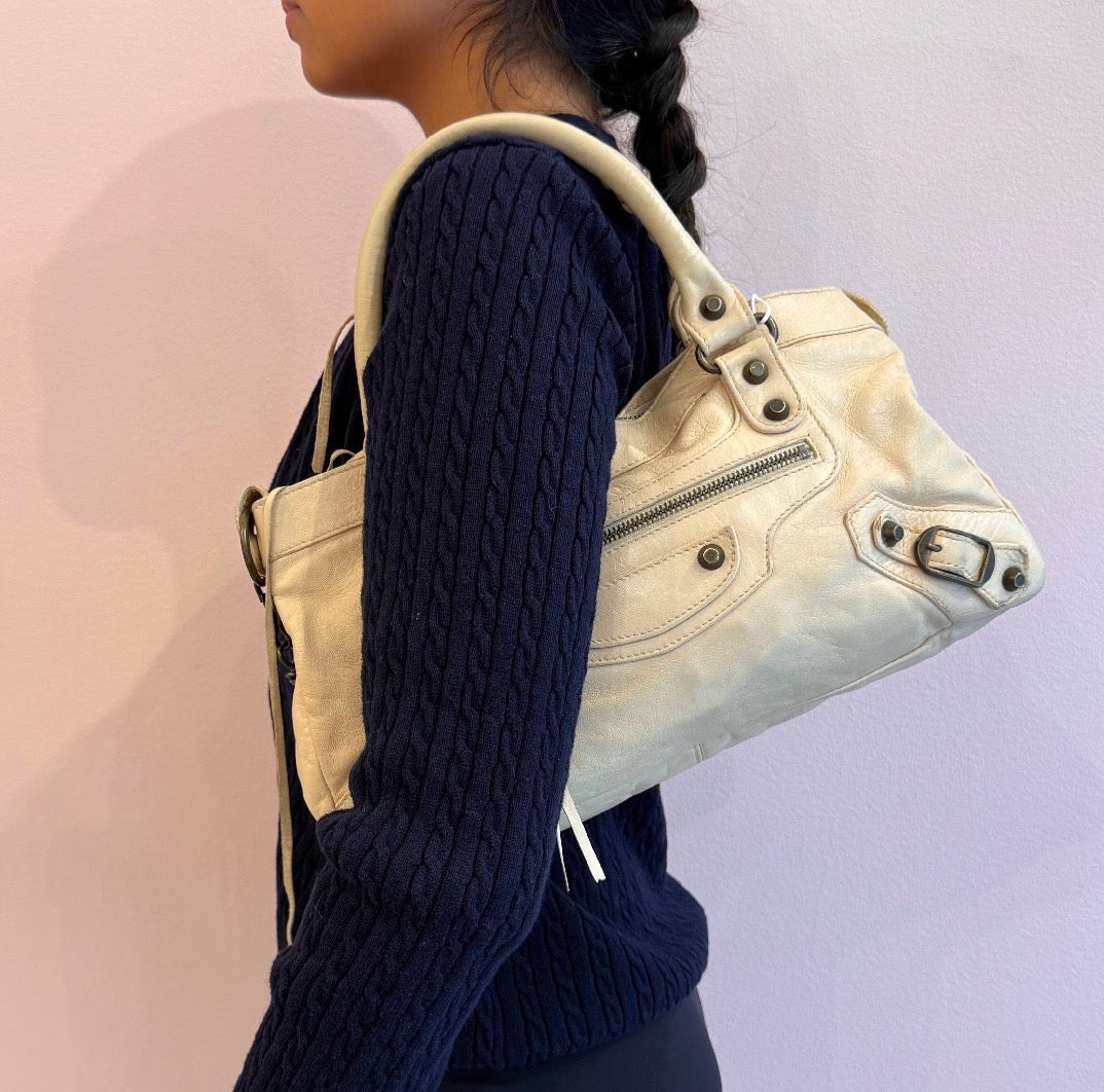 Balenciaga Cream First City Bag