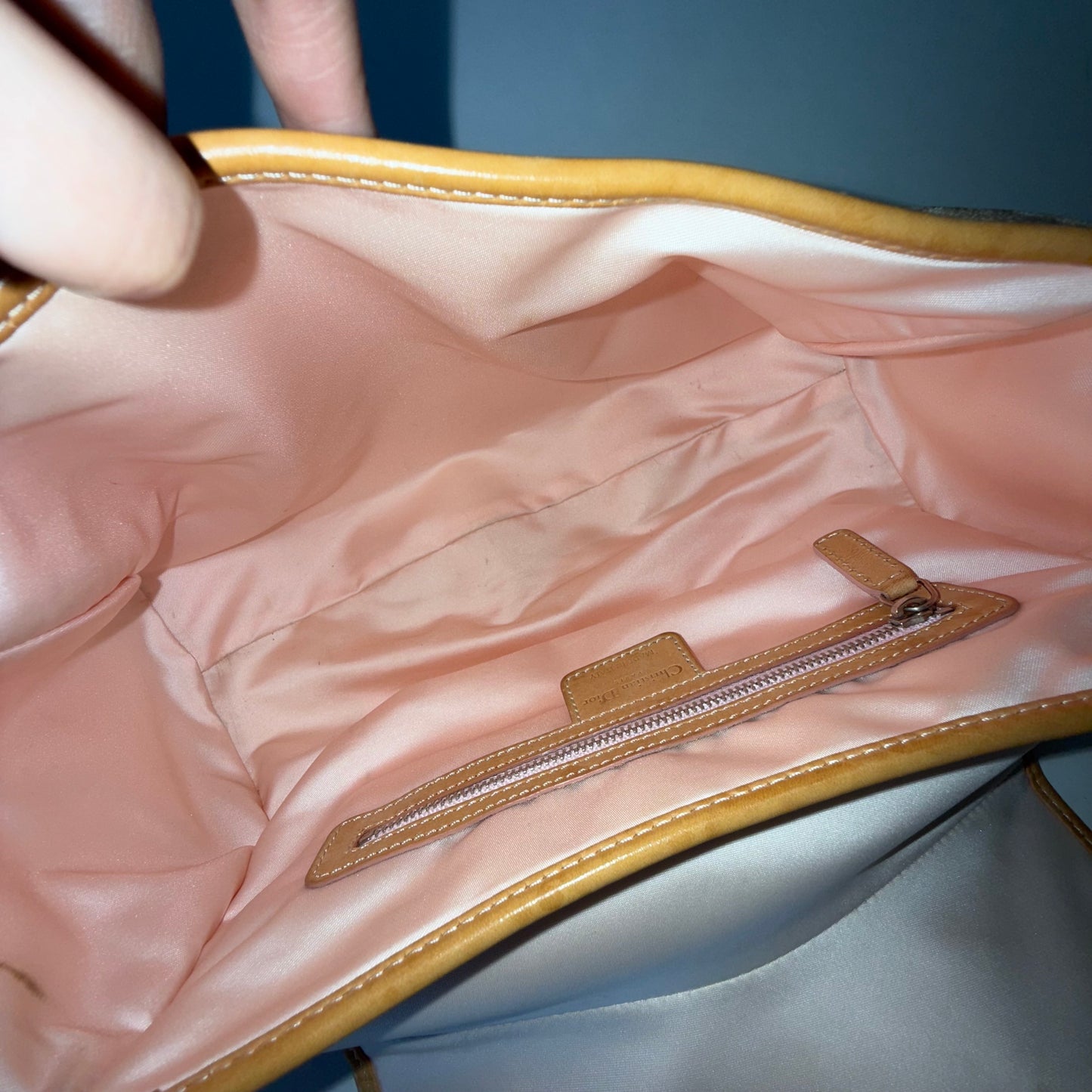 Christian Dior Beige & Pink Trotter Romantique Heart Shoulder Bag