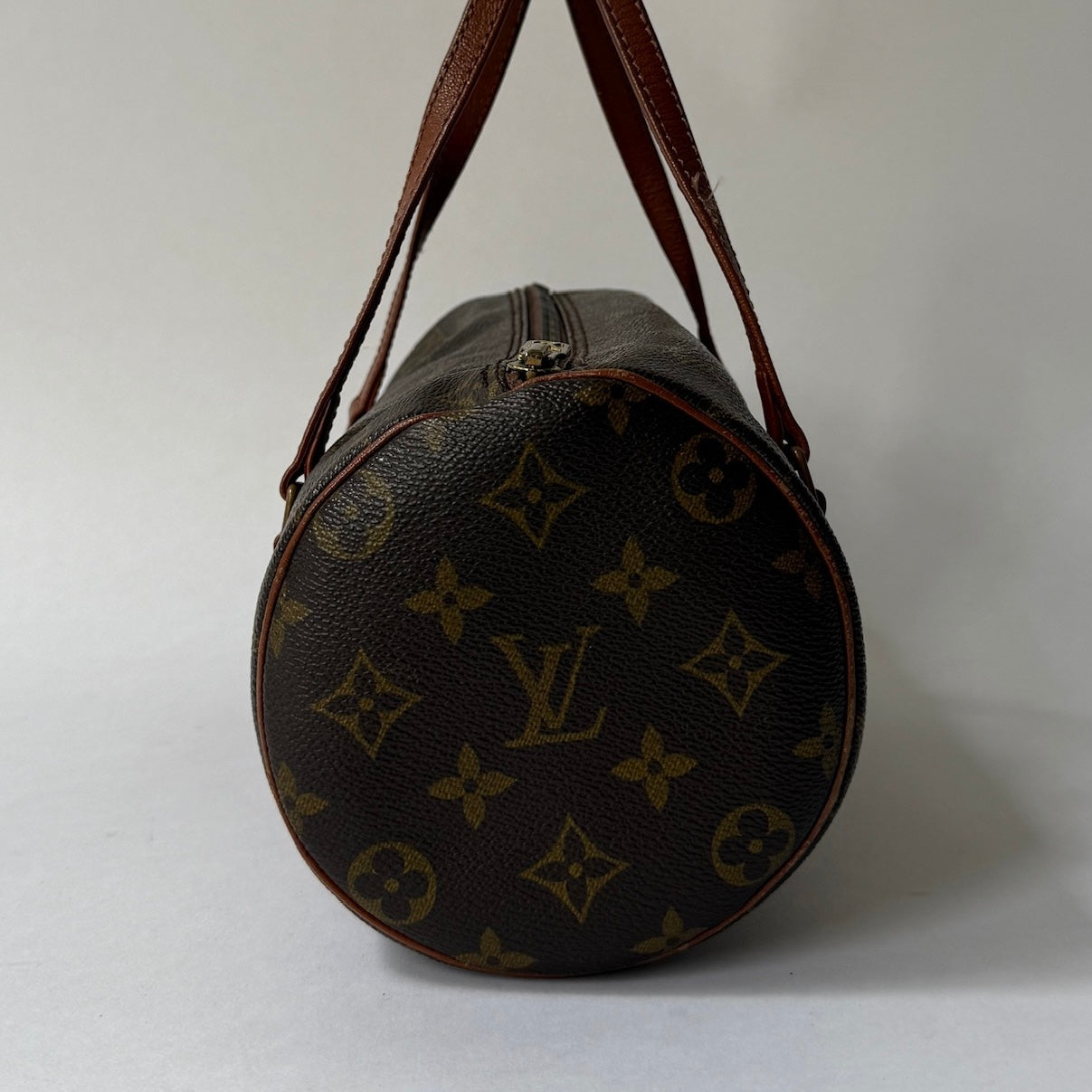Louis Vuitton Brown Monogram Papillon 26 Barrel Bag