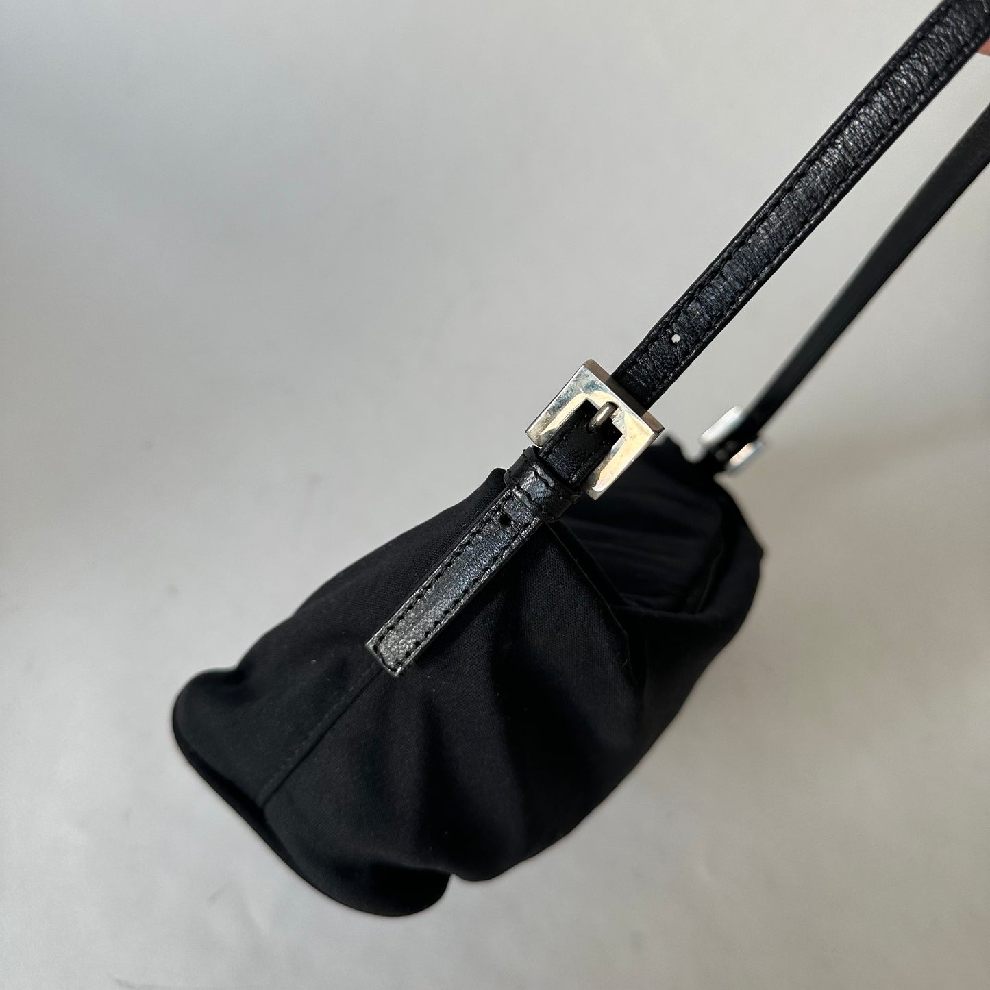 Fendi Black Neoprene Small Shoulder Bag