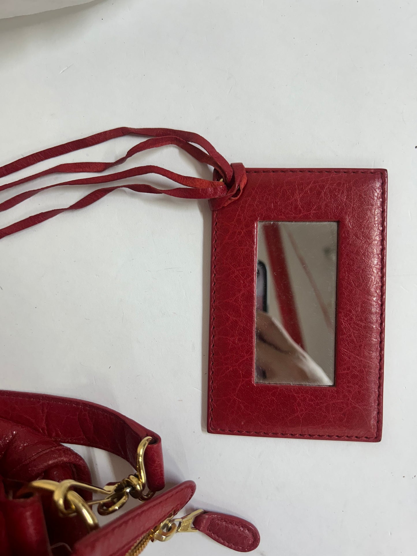 Balenciaga Red City Bag w/ Gold Hardware