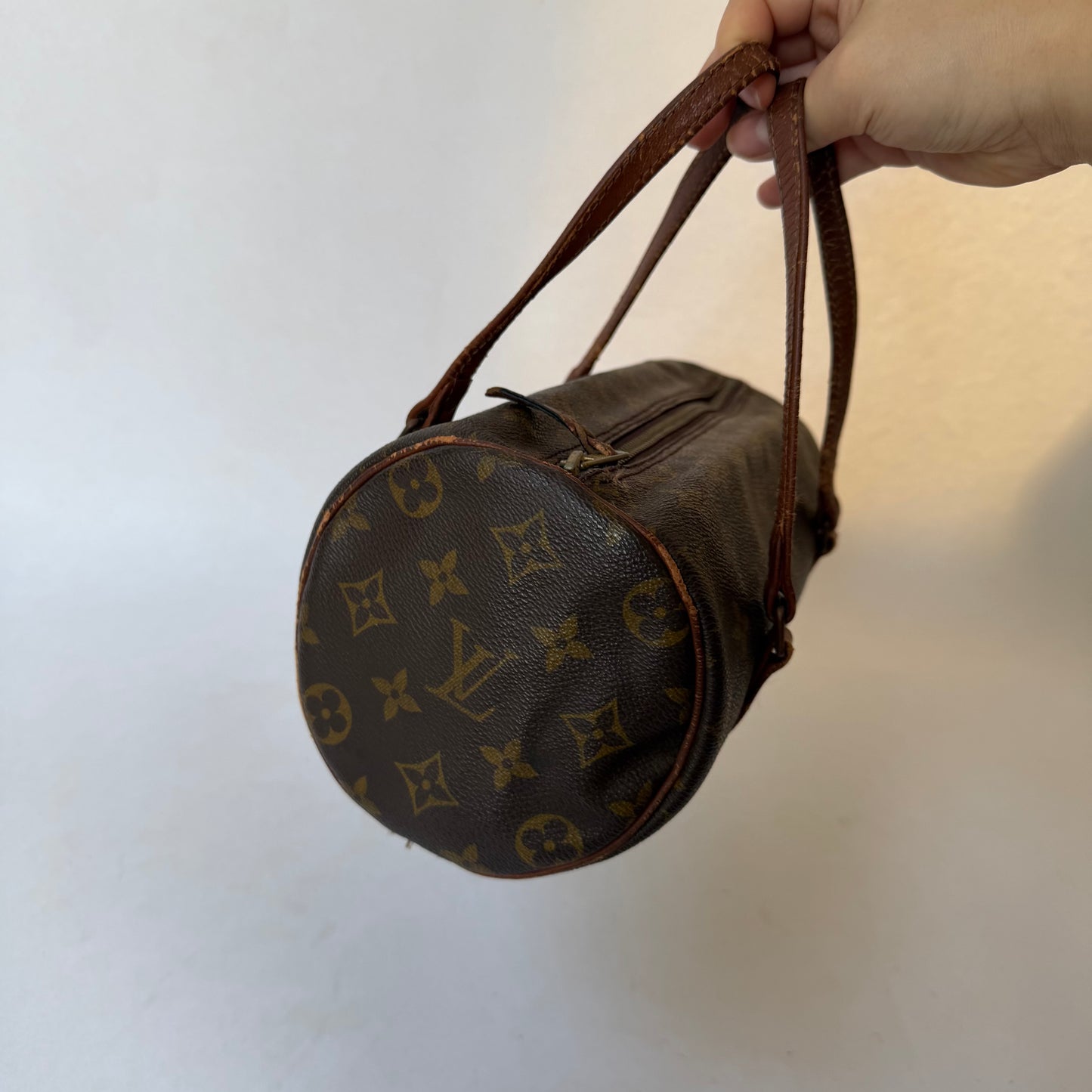 Louis Vuitton Brown Monogram Papillon 26 Barrel Bag