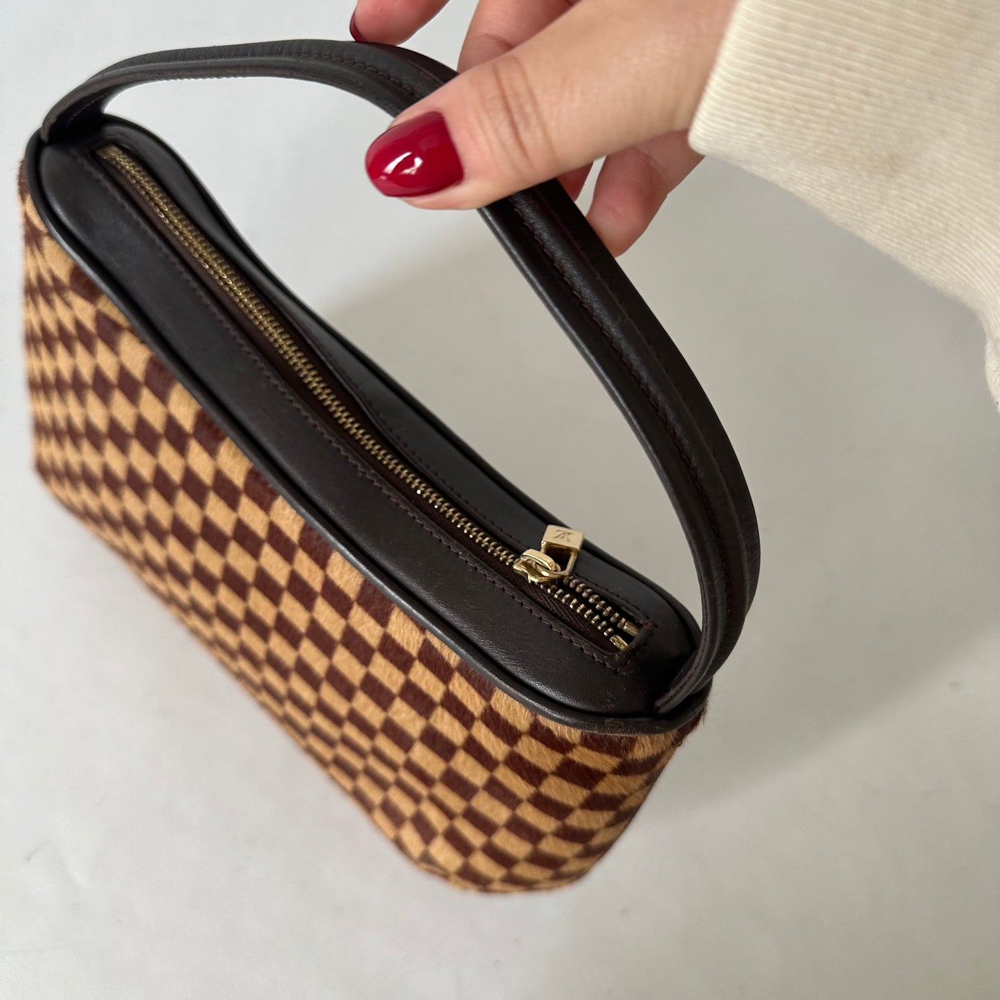 Louis Vuitton 2000 Brown Damier Pony Hair Sauvage Tigre