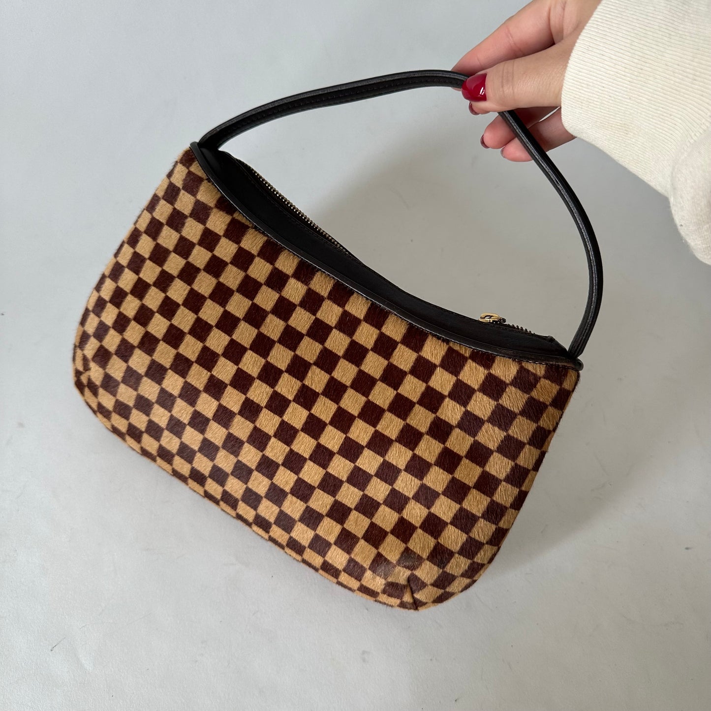Louis Vuitton 2000 Brown Damier Pony Hair Sauvage Tigre