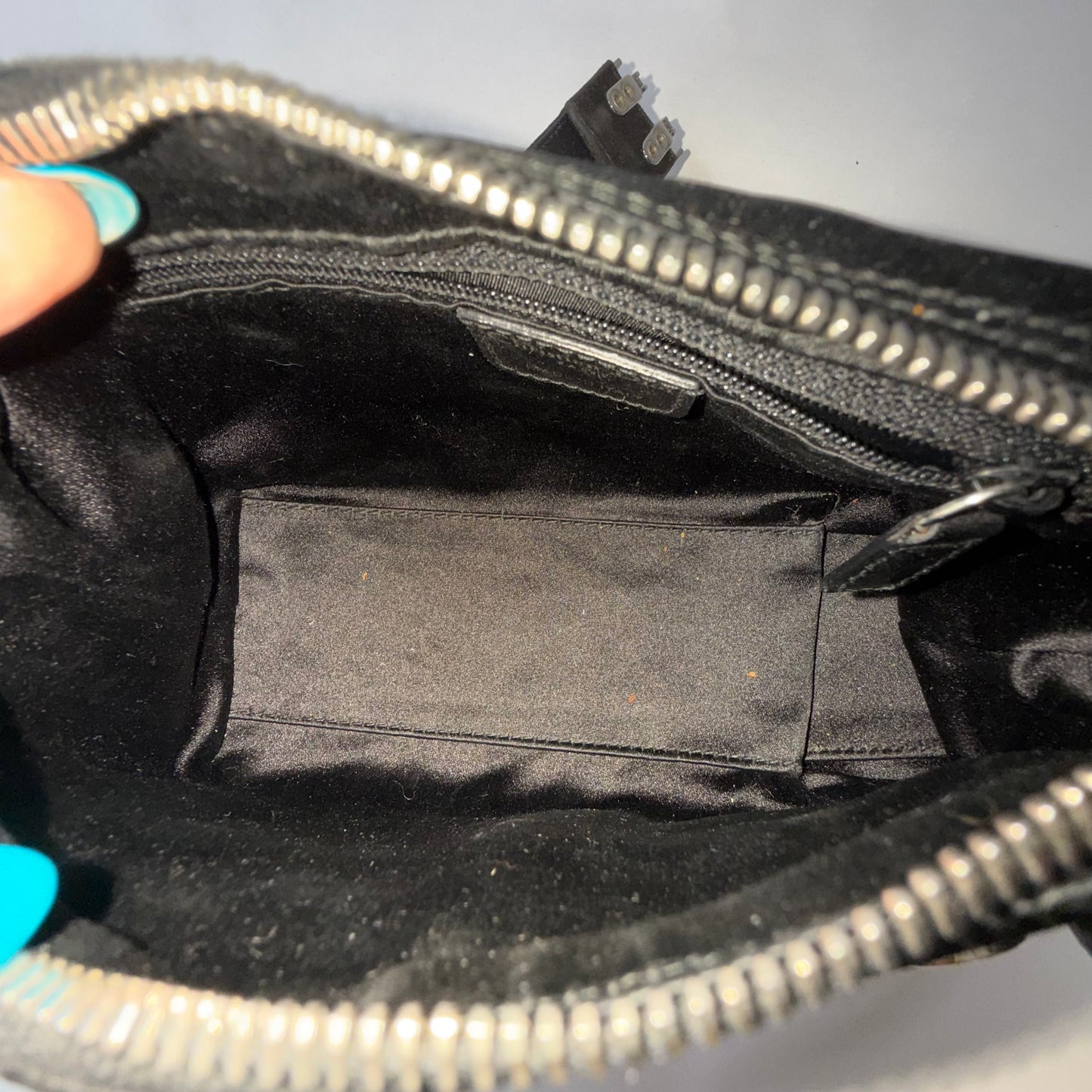 NEW Christian Dior Black Mini Satin Flight Bag