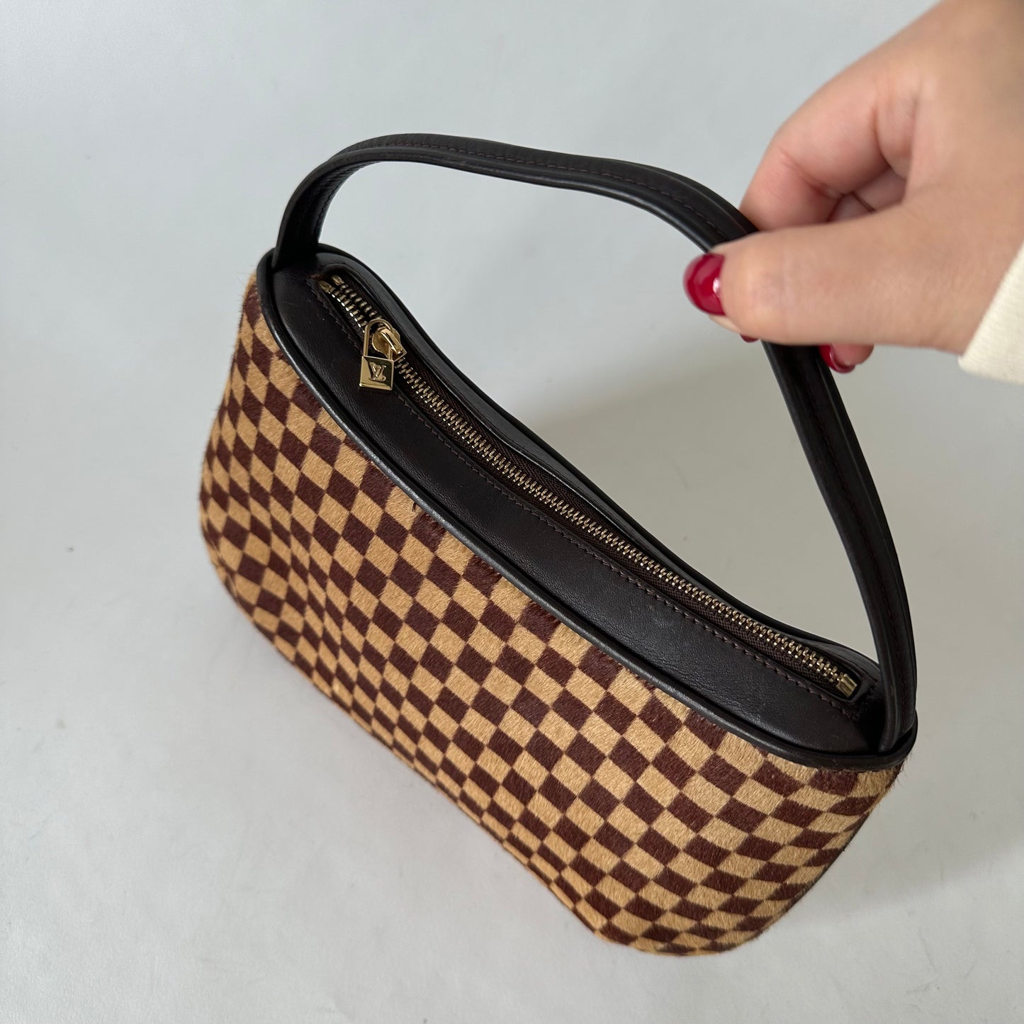 Louis Vuitton 2000 Brown Damier Pony Hair Sauvage Tigre
