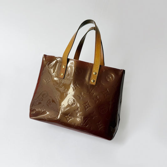 Louis Vuitton Brown Vernis Monogram Reade PM Hand Bag