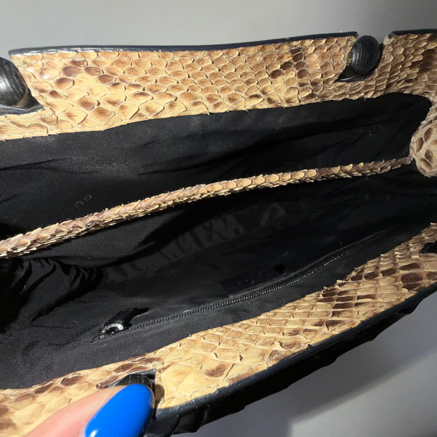 Gucci Brown Multicolored Snakeskin Leather Bamboo Shoulder Bag