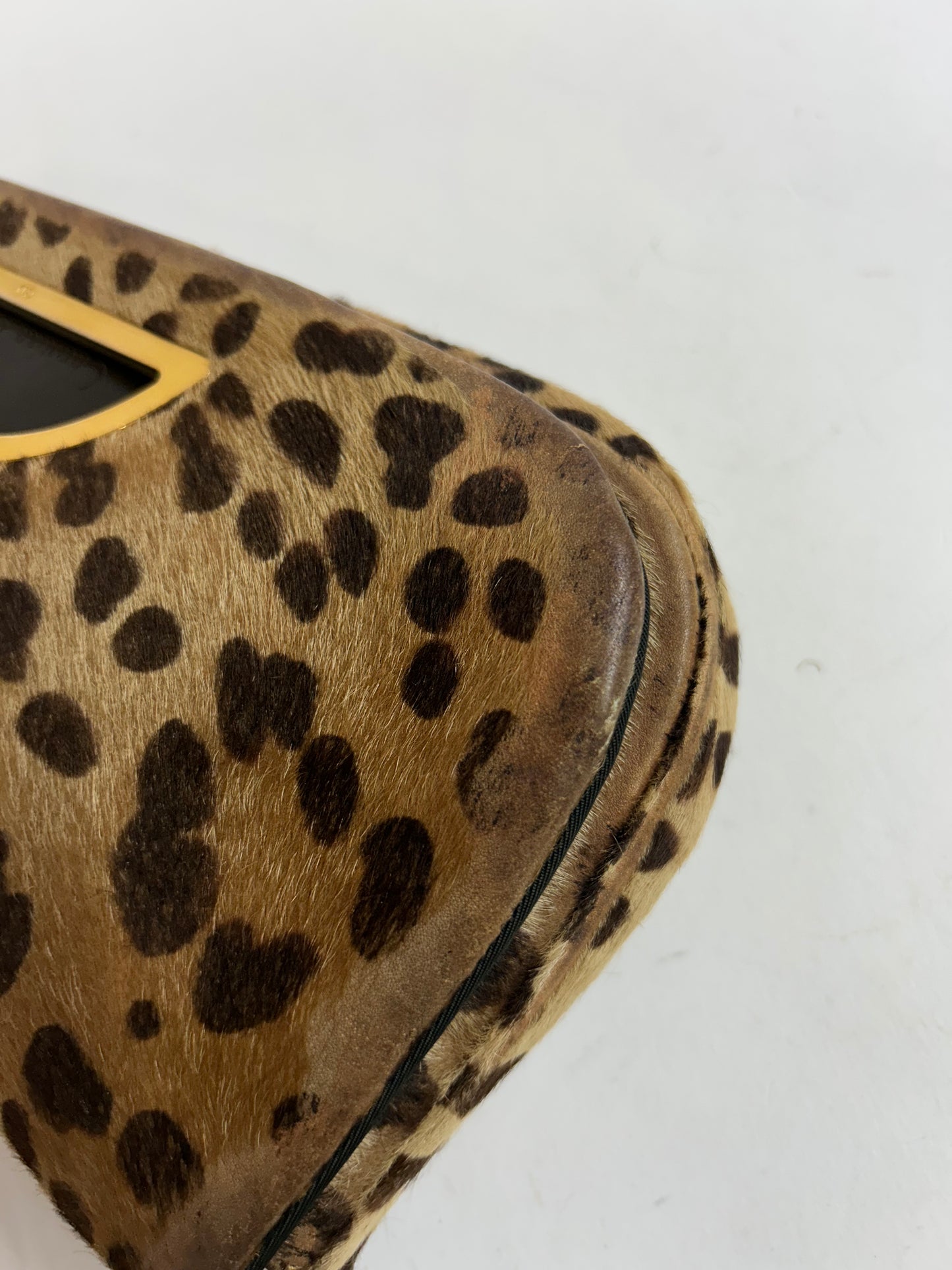 Christian Dior Cheetah Printed Ponyhair Malice Shoulder Bag (Copy)