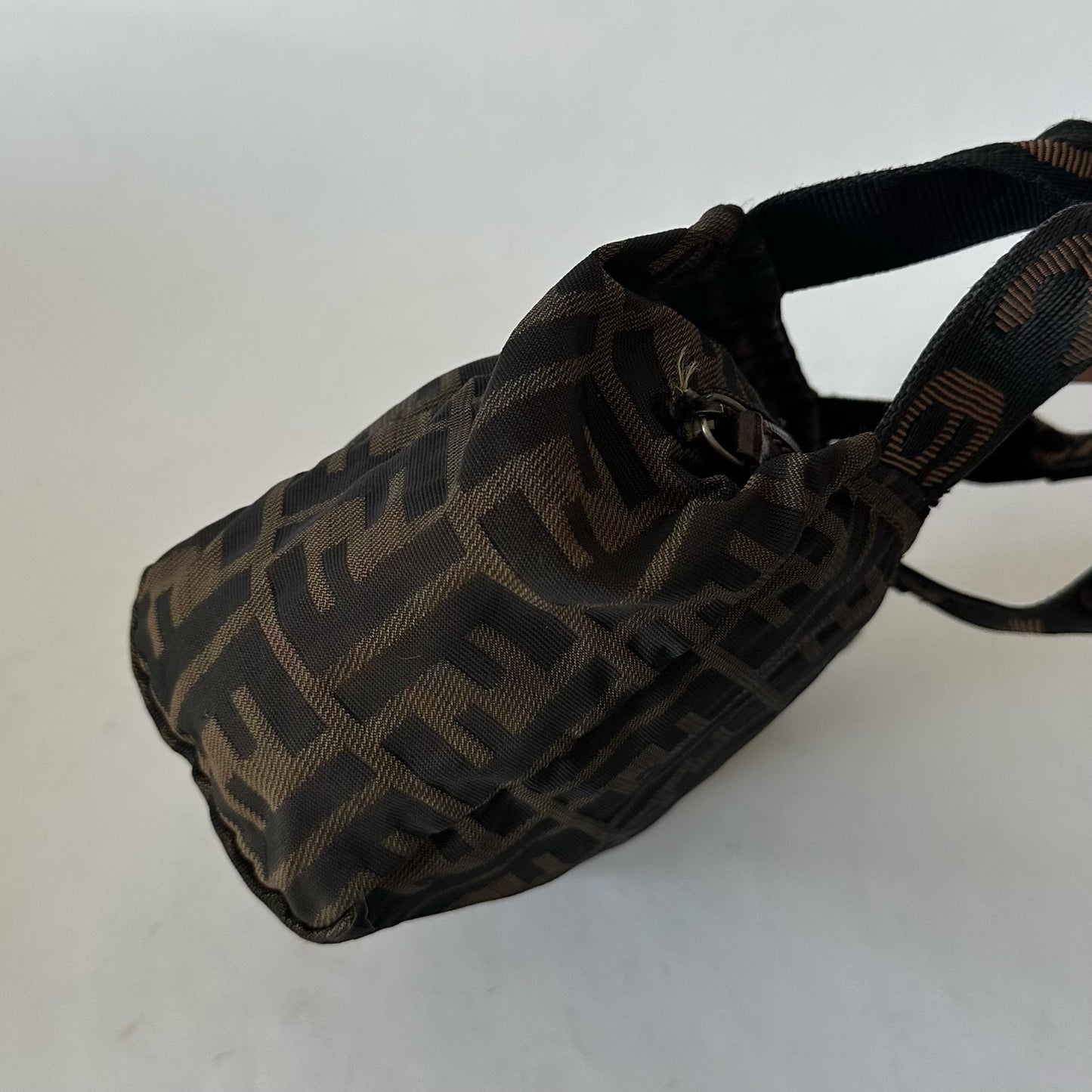 Fendi Brown Zucca Monogram Mini Top Handle Tote