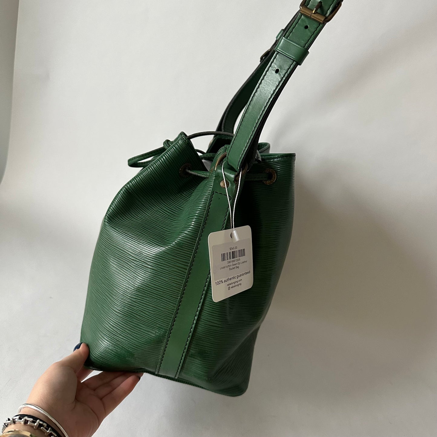 Louis Vuitton Green Epi Leather Bucket PM Bag 1991