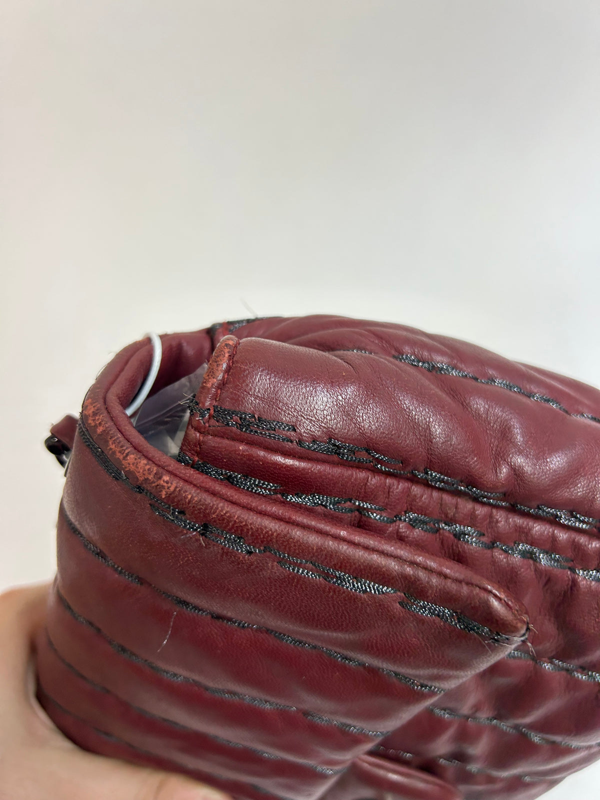 Chanel Dark Red Lambskin Vertical Flap Bag