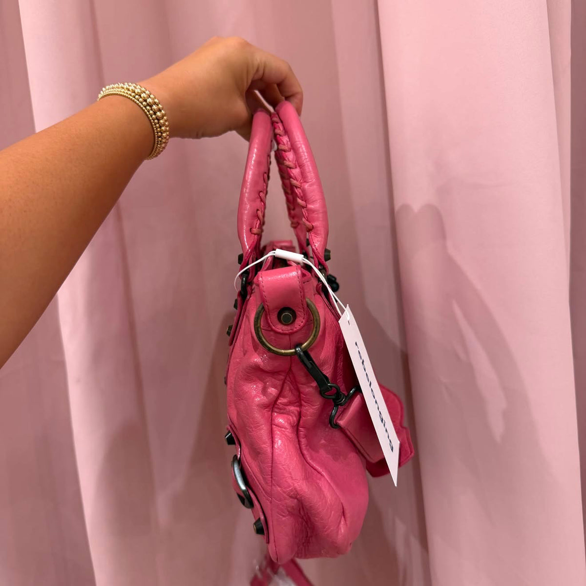 Balenciaga Pink First City Bag