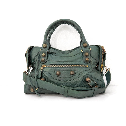 Balenciaga x Neiman Marcus Anniversary Blue Leather City Bag