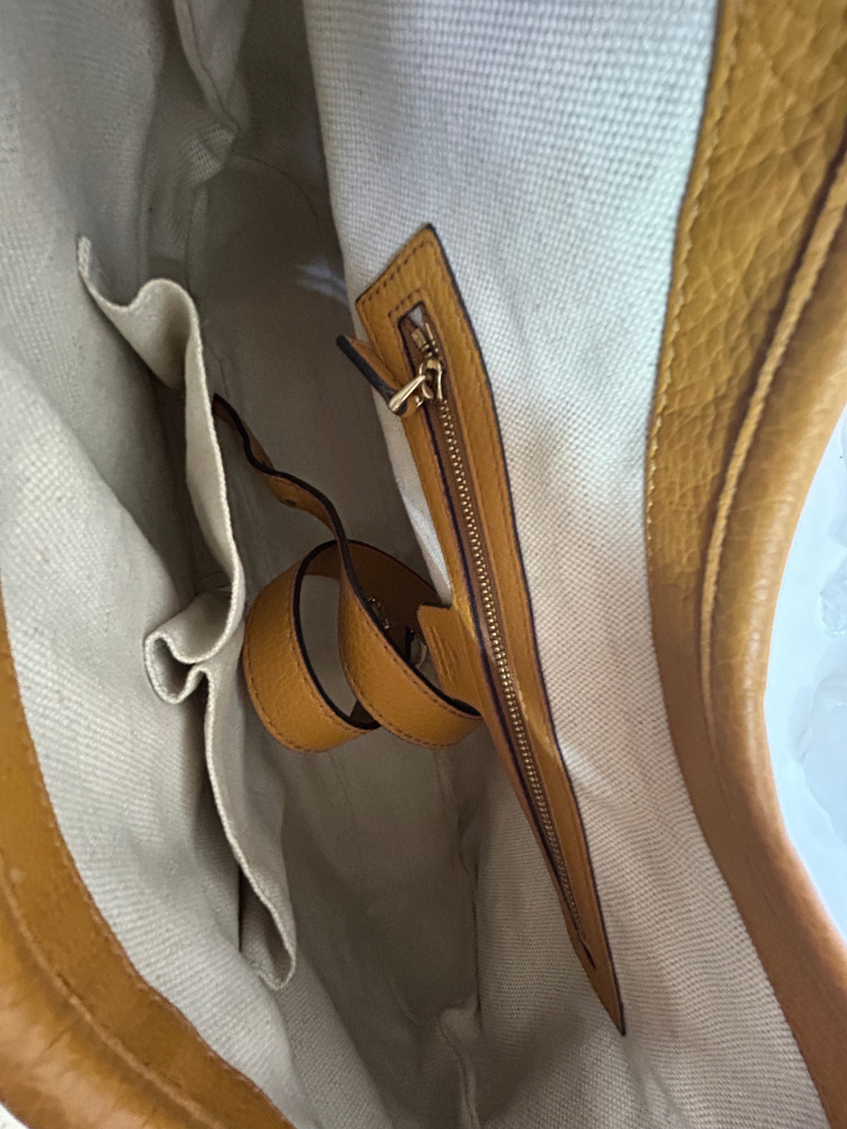Gucci Beige & Yellow Canvas Leather Monogram Jackie Shoulder Bag