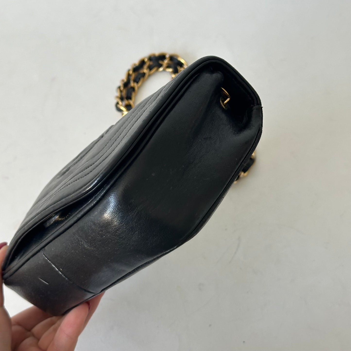 Chanel Black Lambskin Mini Crossbody Camera Bag