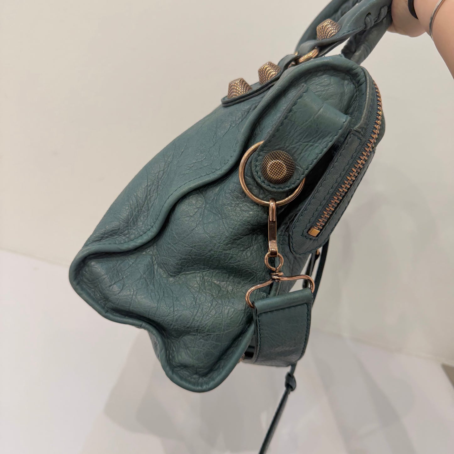 Balenciaga x Neiman Marcus Anniversary Blue Leather City Bag