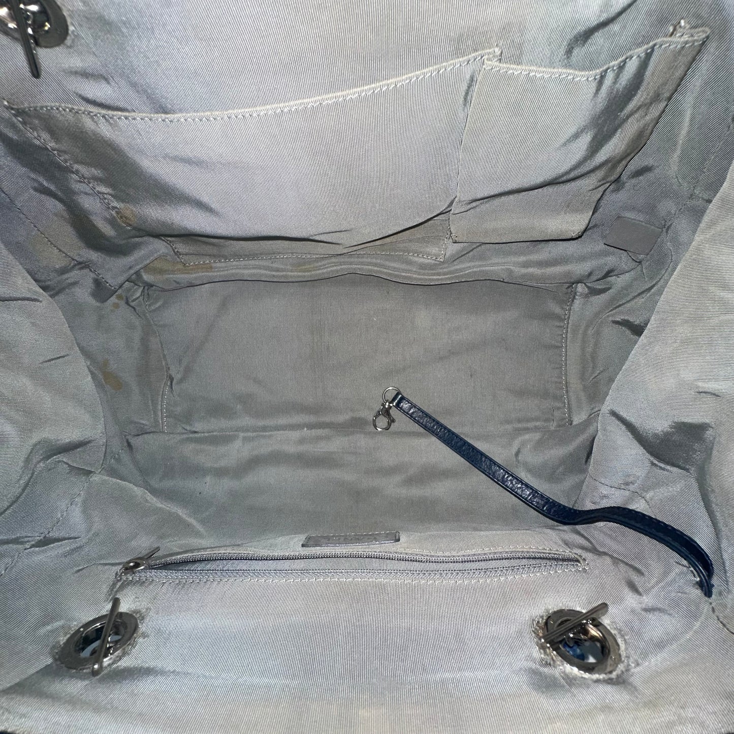 Chanel Dark Blue Whipstitch 2-way Bowler