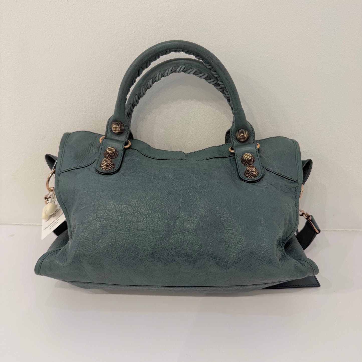 Balenciaga x Neiman Marcus Anniversary Blue Leather City Bag