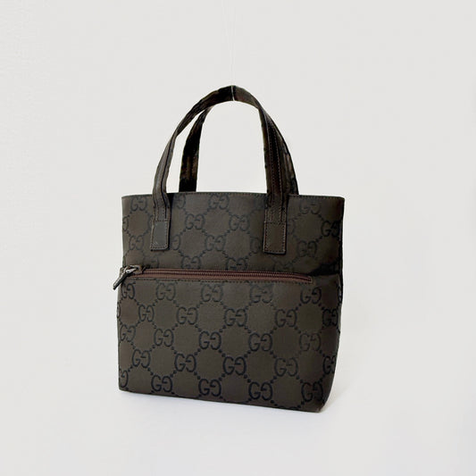 Gucci Brown Coated Canvas Small Shoulder Bag