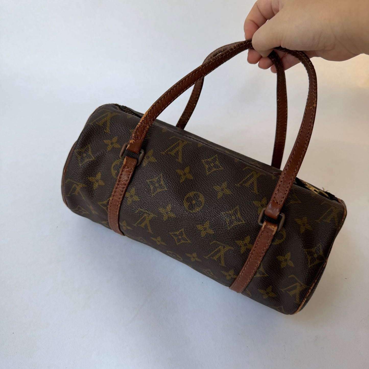 Louis Vuitton Brown Monogram Papillon 26 Barrel Bag