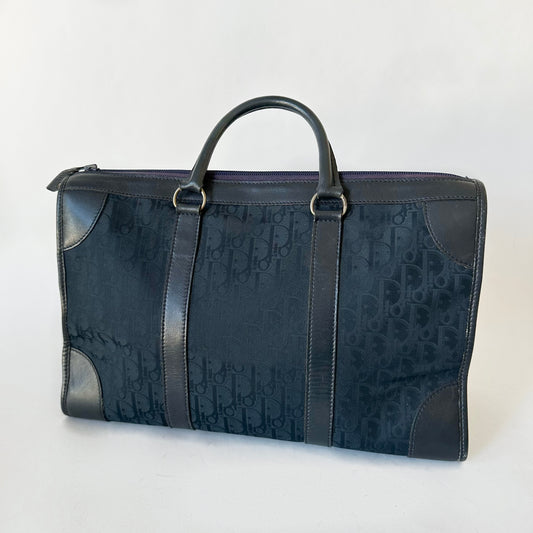 Christian Dior Vintage Trotter Navy Top Handle Bag